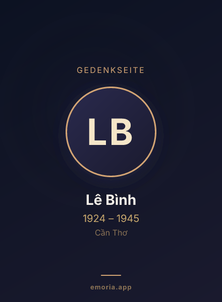 Gedenkportrait von Lê Bình