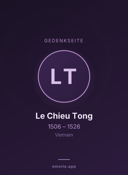 Gedenkportrait von Le Chieu Tong
