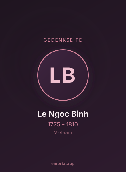 Gedenkportrait von Le Ngoc Binh