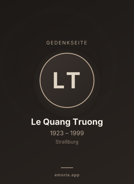 Gedenkportrait von Le Quang Truong