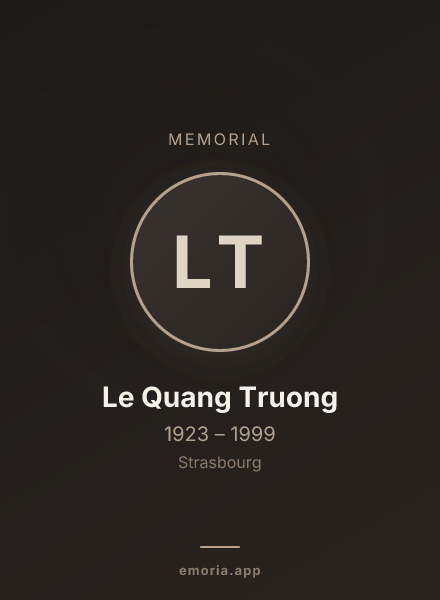 Memorial portrait of Le Quang Truong
