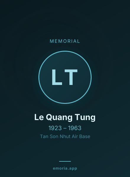 Memorial portrait of Le Quang Tung