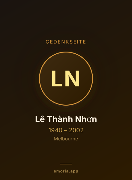 Gedenkportrait von Lê Thành Nhơn