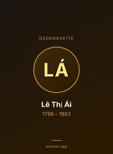 Gedenkportrait von Lê Thị Ái