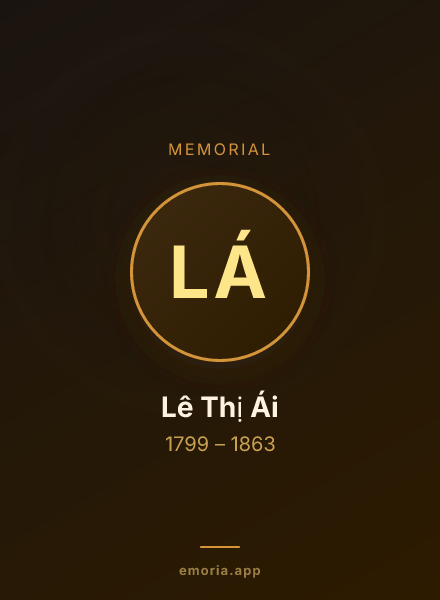 Memorial portrait of Lê Thị Ái