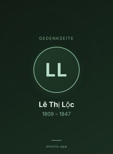 Gedenkportrait von Lê Thị Lộc