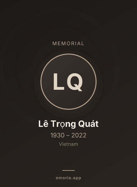 Memorial portrait of Lê Trọng Quát