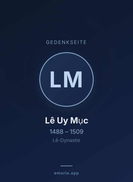 Gedenkportrait von Lê Uy Mục