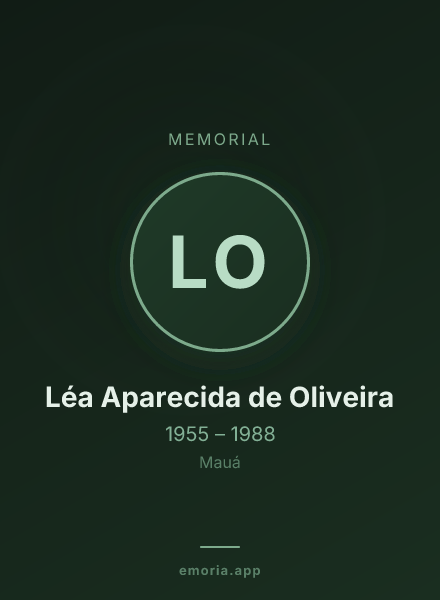 Memorial portrait of Léa Aparecida de Oliveira