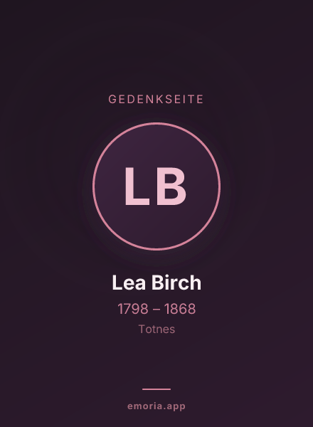 Gedenkportrait von Lea Birch