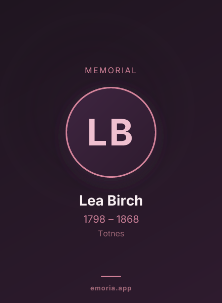 Memorial portrait of Lea Birch
