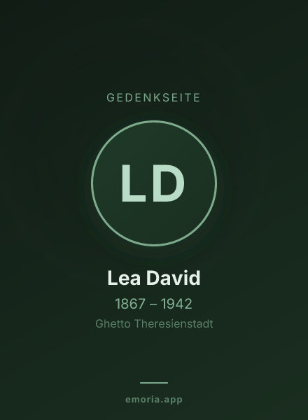 Gedenkportrait von Lea David