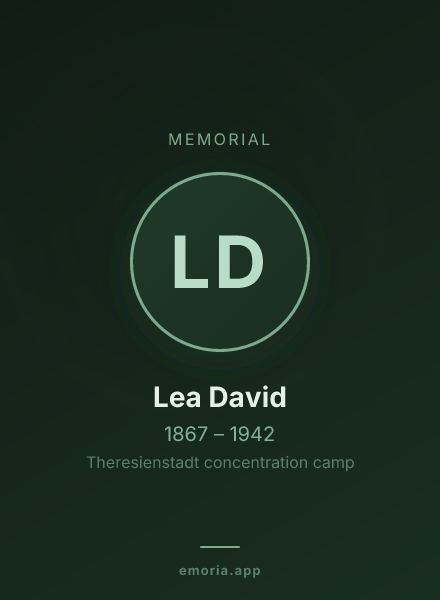 Memorial portrait of Lea David