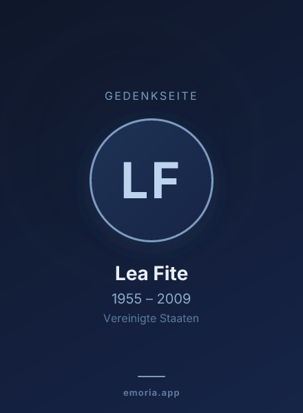 Gedenkportrait von Lea Fite