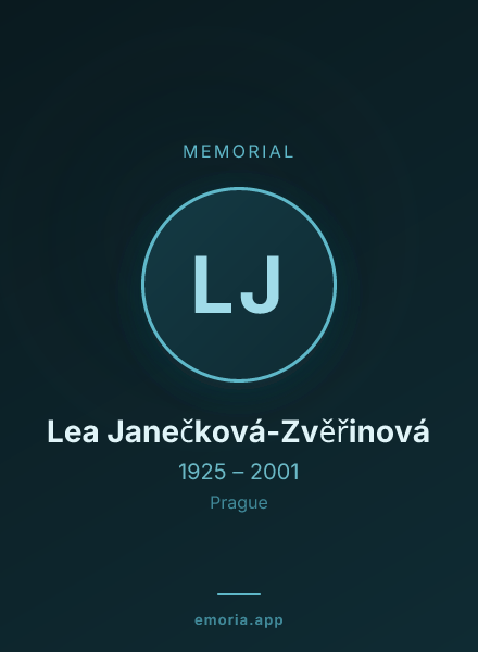 Memorial portrait of Lea Janečková-Zvěřinová