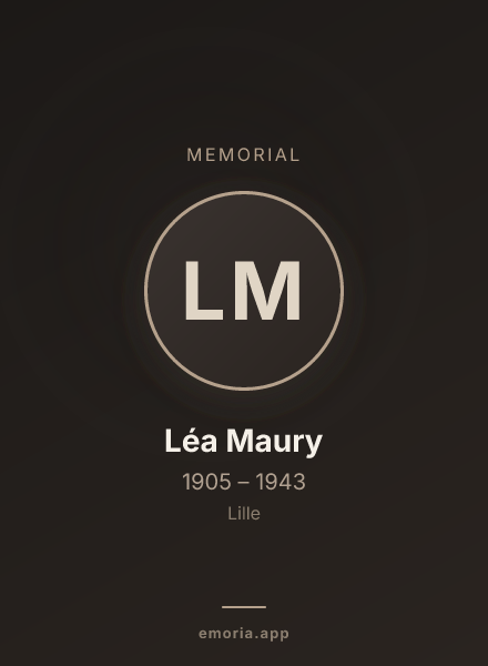 Memorial portrait of Léa Maury