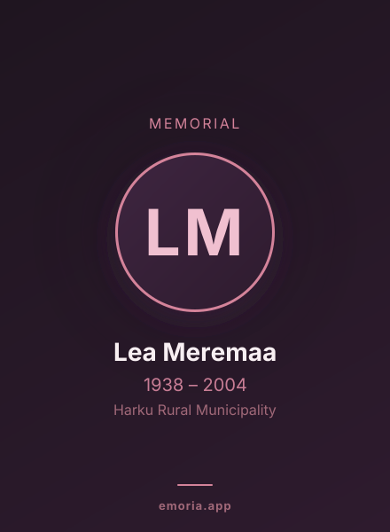 Memorial portrait of Lea Meremaa