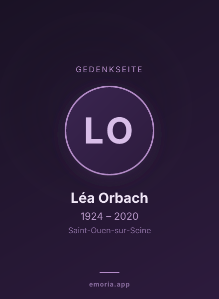 Gedenkportrait von Léa Orbach