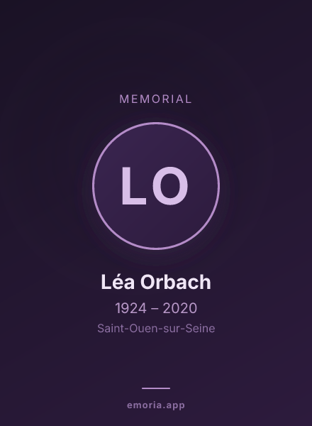 Memorial portrait of Léa Orbach