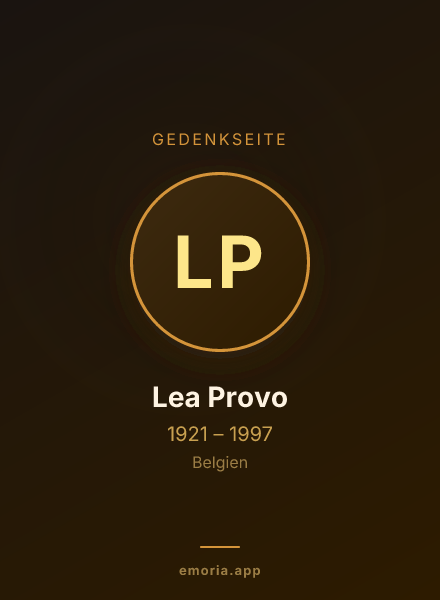 Gedenkportrait von Lea Provo