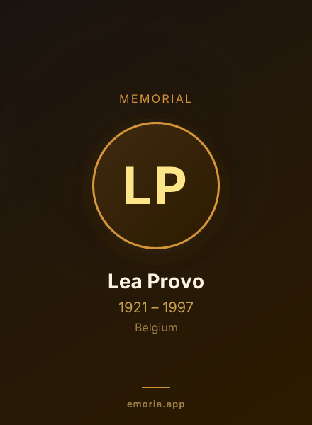 Memorial portrait of Lea Provo