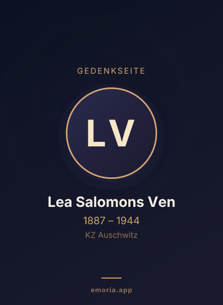 Gedenkportrait von Lea Salomons Ven