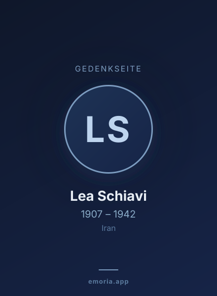 Gedenkportrait von Lea Schiavi