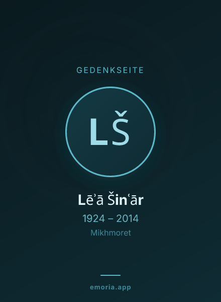 Gedenkportrait von Lēʾā Šinʿār