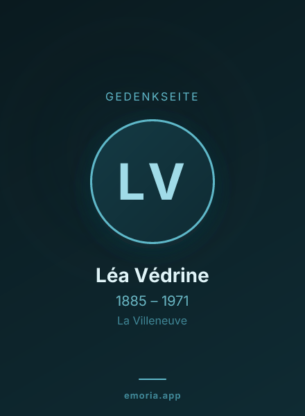 Gedenkportrait von Léa Védrine