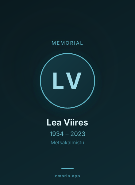 Memorial portrait of Lea Viires