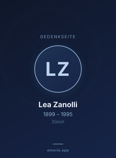 Gedenkportrait von Lea Zanolli