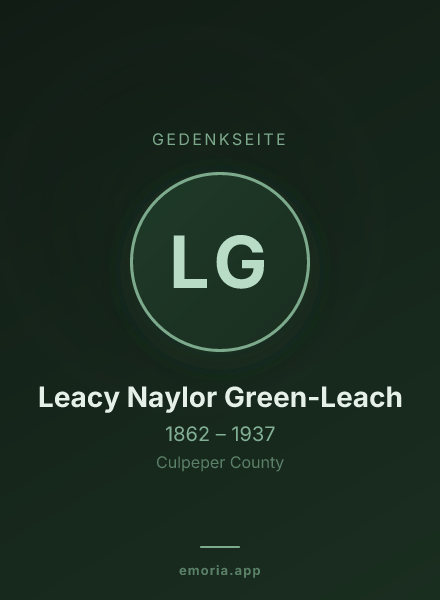 Gedenkportrait von Leacy Naylor Green-Leach