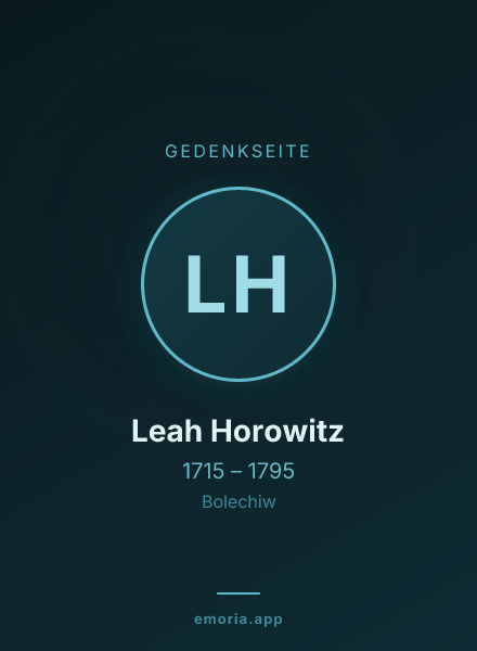 Gedenkportrait von Leah Horowitz