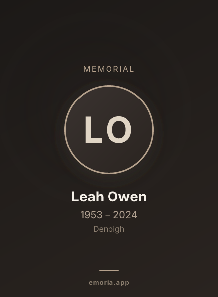 Memorial portrait of Leah Owen