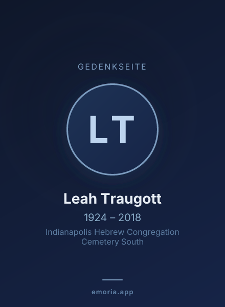 Gedenkportrait von Leah Traugott