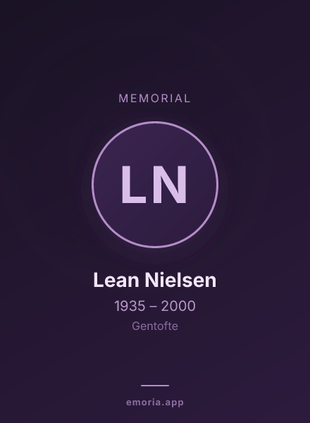 Memorial portrait of Lean Nielsen