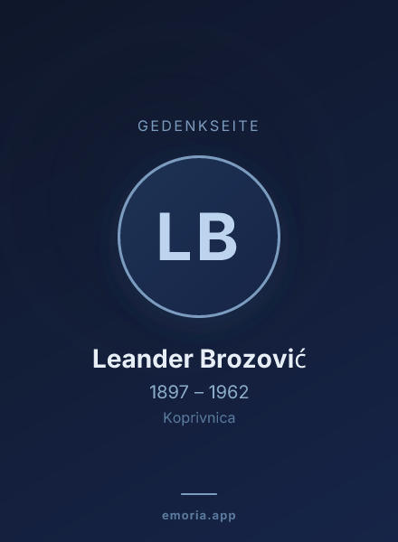 Gedenkportrait von Leander Brozović