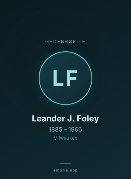 Gedenkportrait von Leander J. Foley