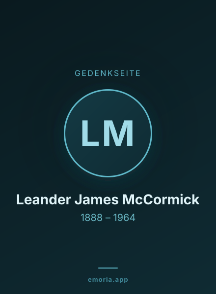 Gedenkportrait von Leander James McCormick