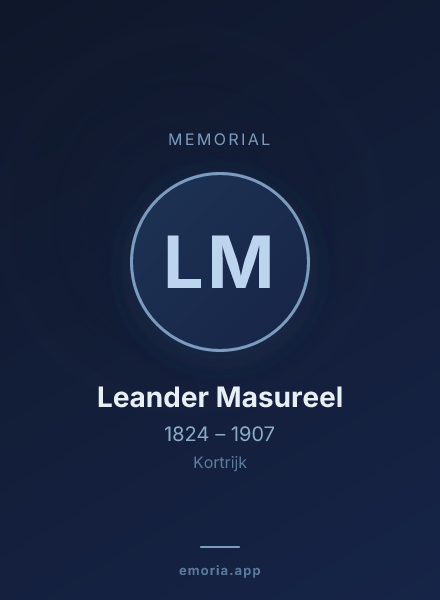 Memorial portrait of Leander Masureel