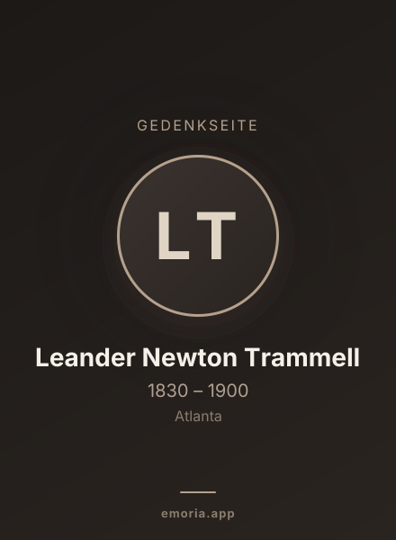 Gedenkportrait von Leander Newton Trammell