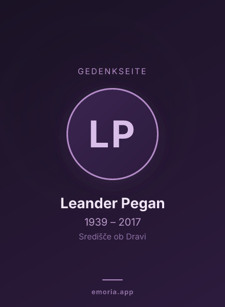 Gedenkportrait von Leander Pegan
