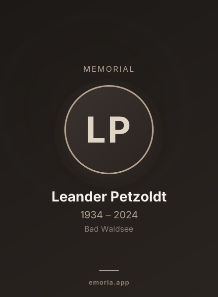 Memorial portrait of Leander Petzoldt
