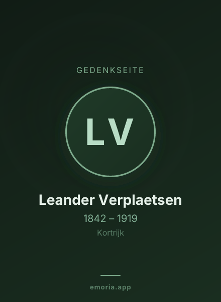 Gedenkportrait von Leander Verplaetsen