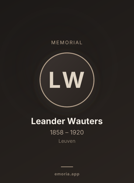Memorial portrait of Leander Wauters