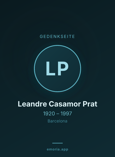 Gedenkportrait von Leandre Casamor Prat