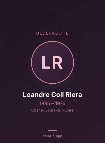 Gedenkportrait von Leandre Coll Riera