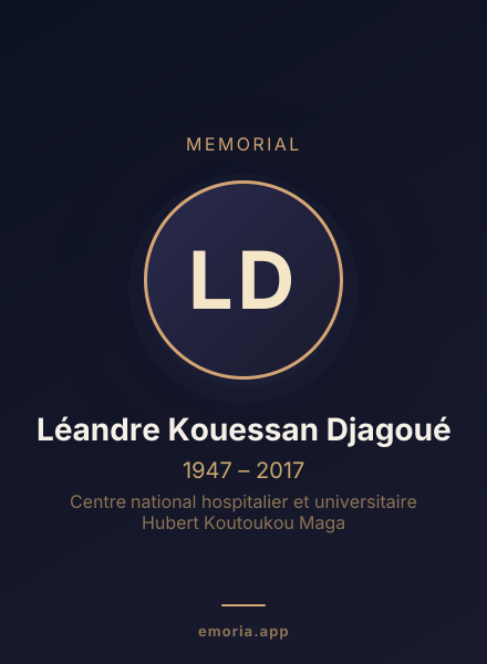Memorial portrait of Léandre Kouessan Djagoué