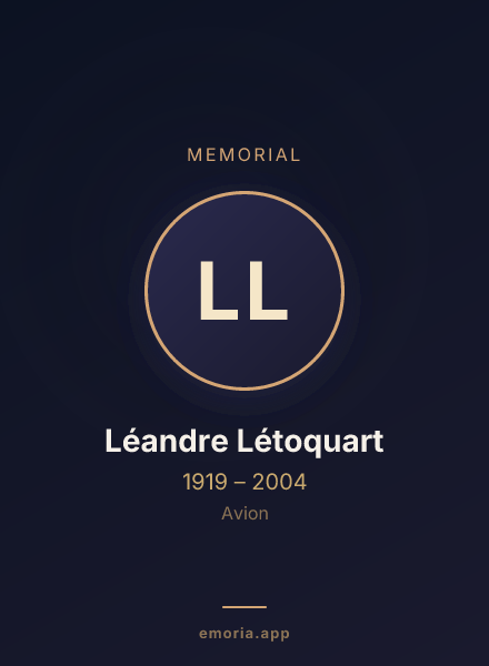 Memorial portrait of Léandre Létoquart