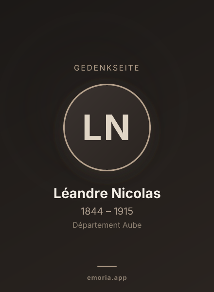 Gedenkportrait von Léandre Nicolas
